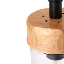 LAMPARA DE METAL Y CRISTAL BIAR