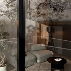 LAMPARA DE SUELO CHERA CON PANTALLA DE TELA