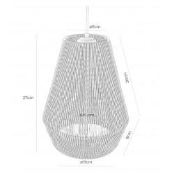 LAMPARA DE TECHO GILET DE CUERDA DE CAÑAMO