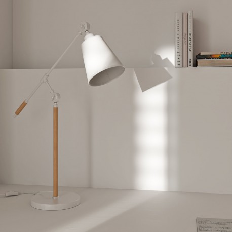 LAMPARA DE SOBREMESA LIZAR CON PANTALLA DE TELA