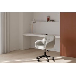 LAMPARA DE SOBREMESA LIZAR CON PANTALLA DE TELA