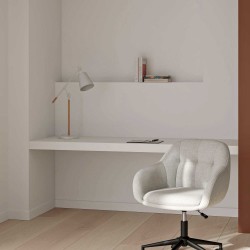 LAMPARA DE SOBREMESA LIZAR CON PANTALLA DE TELA