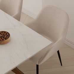 MESA ELOISE 160CM. DE PORCELANICO