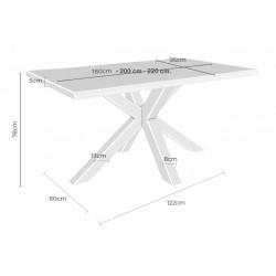 MESA GRACE DE ROBLE MACIZO Y PATAS NEGRAS