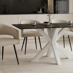 MESA JOYCE DE PORCELANICO Y ACERO