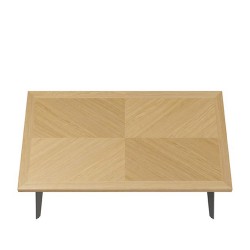 MESA RANDY DE CHAPA ROBLE Y PATAS DE ACERO