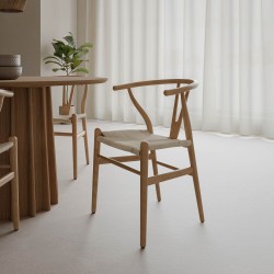 SILLA ADA DE HAYA CON EL ASIENTO DE ENEA NATURAL