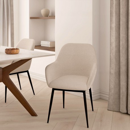 SILLA TAPIZADA CON BRAZOS ISABELLA