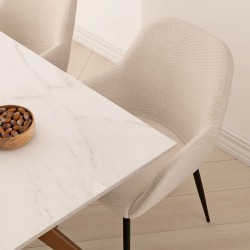 SILLA TAPIZADA CON BRAZOS ISABELLA