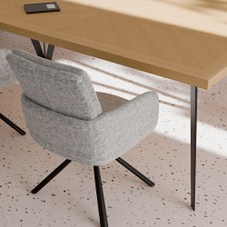 SILLA CON BRAZOS LINDA GIRATORIA