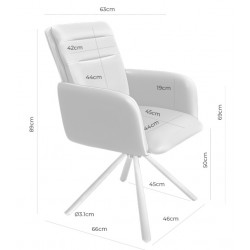 SILLA CON BRAZOS LINDA GIRATORIA