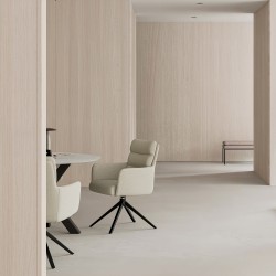 SILLA GIRATORIA LISETTE TAPIZADA EN POLIÉSTER