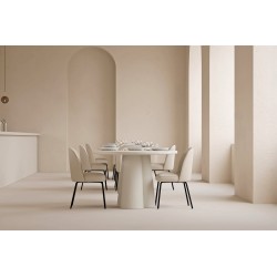 SILLA TAPIZADA MAXIME CON PATAS DE ACERO