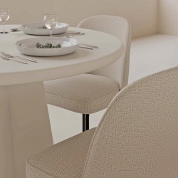 SILLA TAPIZADA MAXIME CON PATAS DE ACERO