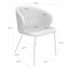 SILLA CON BRAZOS MERIDA SUPERMODERNA