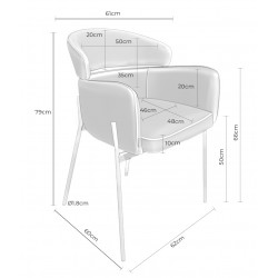 SILLA SALLY CON DOBLE RESPALDO