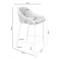 TABURETE TAPIZADO ARNY-LOUIS