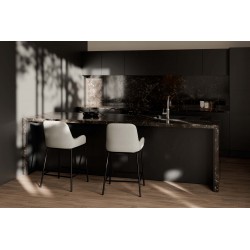 TABURETECON BAJO CON BRAZOS MILTON TAPIZADO