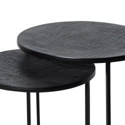 CONJUNTO DE MESAS AUXILIARES BALDEV DE ESTILO INDIO