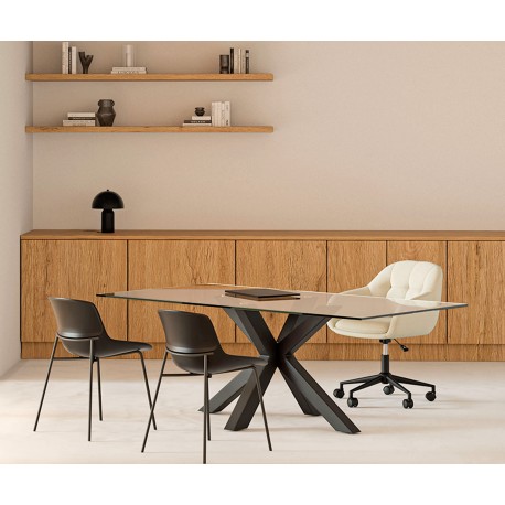 MESA DEMI DE CRISTAL TEMPLADO