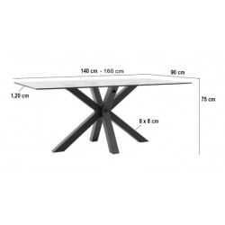 MESA DEMI DE CRISTAL TEMPLADO