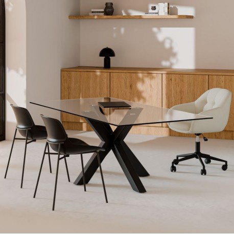 MESA DEMI DE CRISTAL TEMPLADO