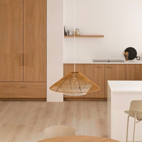 LAMPARA DE TECHO BRENES DE CUERDA DE CAÑAMO