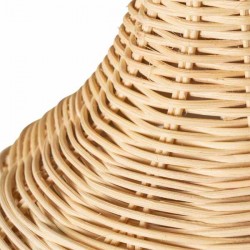 LAMPARA DE TECHO TEBA CON PANTALLA DE METAL Y RATTAN