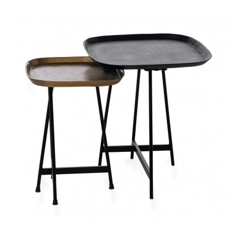 SET DE MESAS AUXILIARES AMIR DE ESTILO INDIO