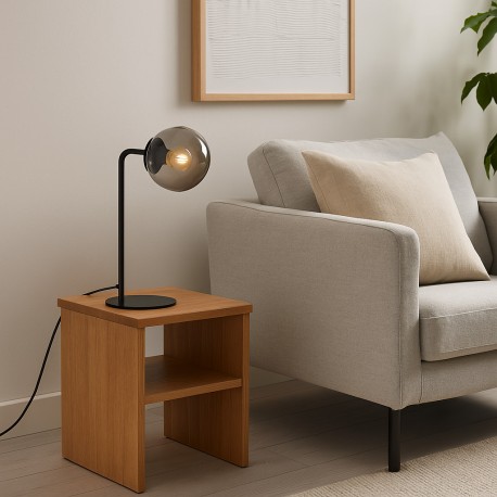 LAMPARA DE SOBREMESA ARNES CON PANTALLA REDONDA