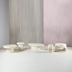 MESA AUXILIAR IMARAN DE MANGO Y SIMIL CEMENT