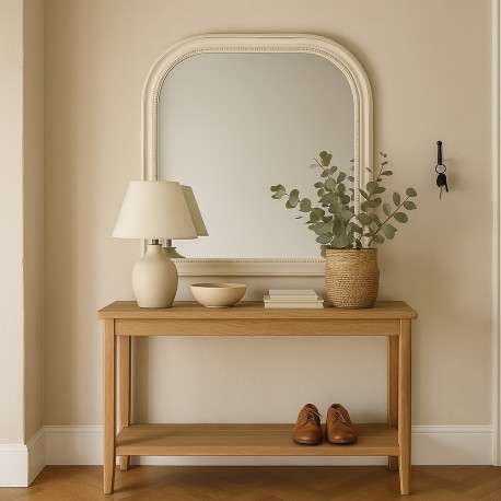 ESPEJO CAMBRIDGE CON MARCO BLANCO ANTIGUO