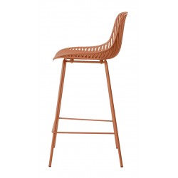 TABURETE PEYTON DE POLIPROPILENO Y PATAS DE METAL