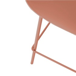 TABURETE PEYTON DE POLIPROPILENO Y PATAS DE METAL