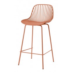 TABURETE PEYTON DE POLIPROPILENO Y PATAS DE METAL