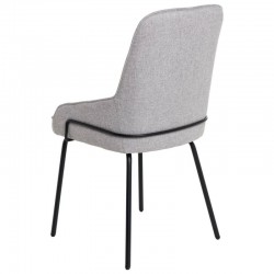 SILLA GWEN TAPIZADA CON PATAS DE METAL