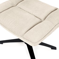 REPOSAPIÉS OVAR TAPIZADO CON BASE METÁLICA