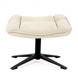 REPOSAPIÉS OVAR TAPIZADO CON BASE METÁLICA