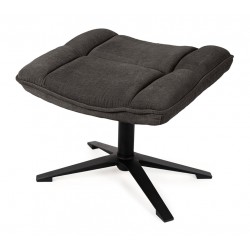 REPOSAPIÉS OVAR TAPIZADO CON BASE METÁLICA