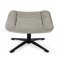 REPOSAPIÉS OVAR TAPIZADO CON BASE METÁLICA