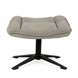 REPOSAPIÉS OVAR TAPIZADO CON BASE METÁLICA