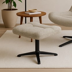 REPOSAPIÉS PARMA TAPIZADO EN POLIÉSTER PARA USO INTERIOR DE ESTILO NÓRDICO