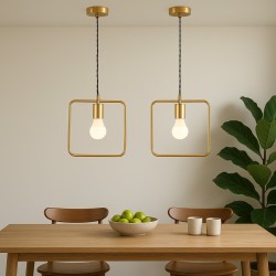 LAMPARA DE TECHO HEDRA GOLD