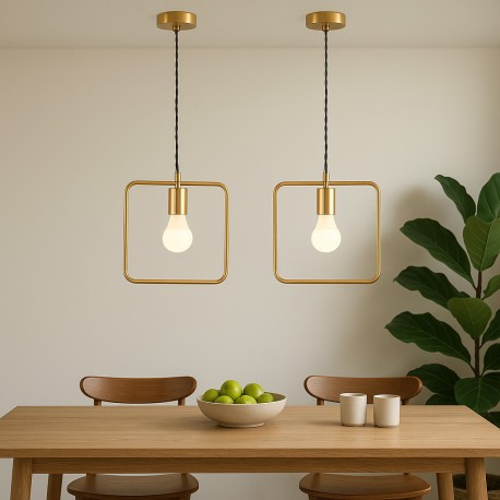 LAMPARA DE TECHO HEDRA GOLD