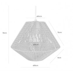 LAMPARA DE TECHO LLAURI DE CUERDA DE CAÑAMO