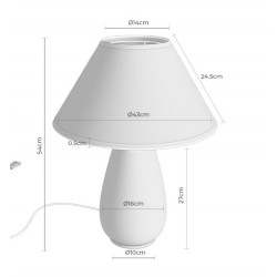 LAMPARA DE SOBREMESA LLOSA DE CERAMICA Y RAFIA