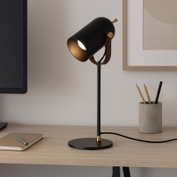 LAMPARA DE SOBREMESA LLUC DE METAL NEGRO