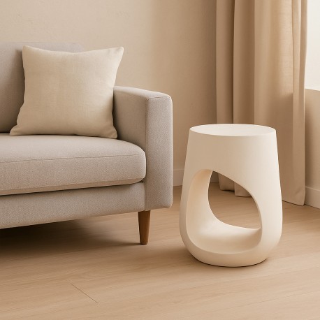 MESA AUXILIAR MANAN DE MANGO Y SIMIL CEMENT