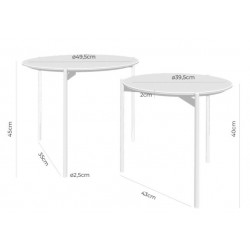 SET DE DOS MESITAS NORTON DE ROBLE