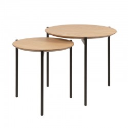 SET DE DOS MESITAS NORTON DE ROBLE